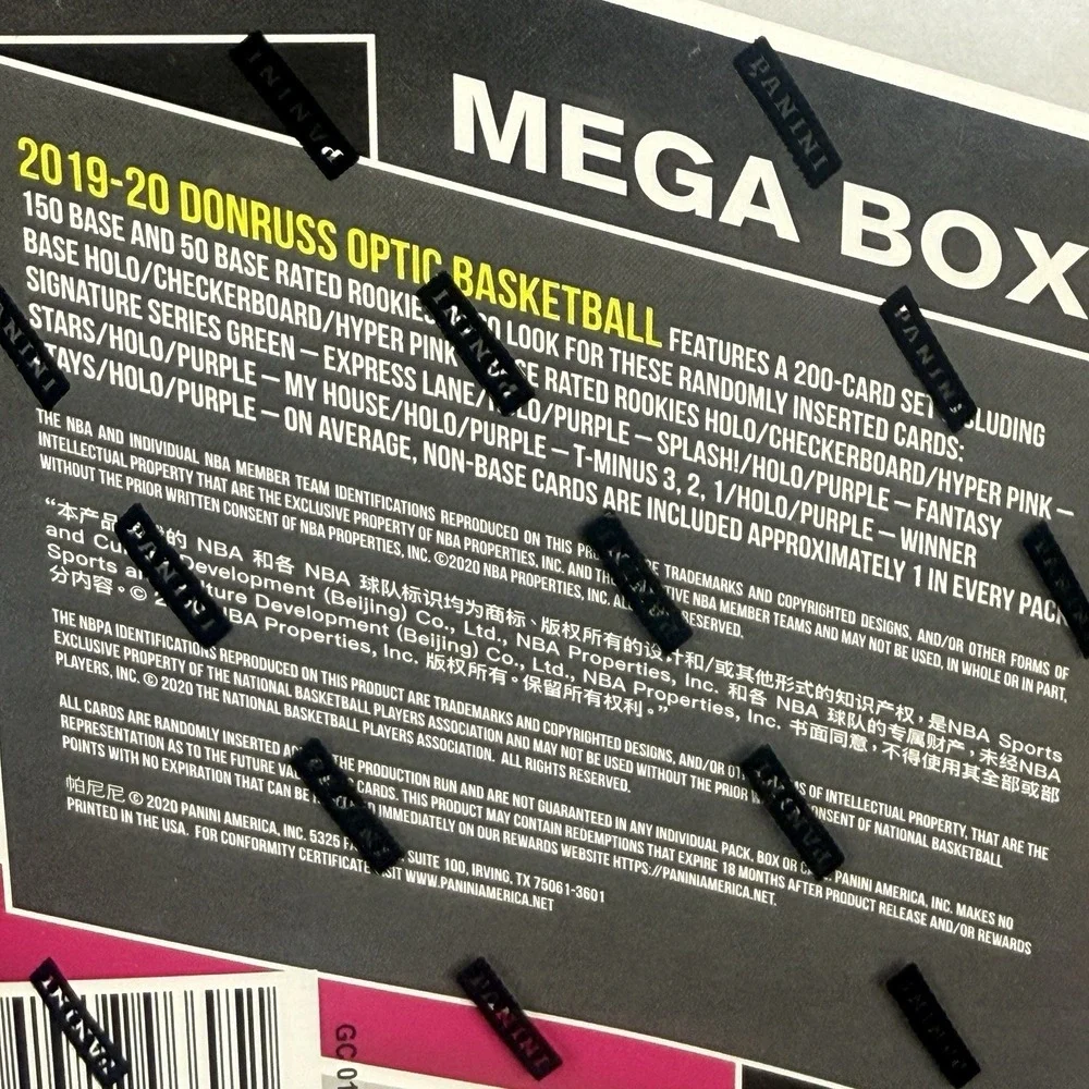 2019-20 Panini Donruss Optic NBA Basketball Mega Box Sealed Hyper Pink Parallel